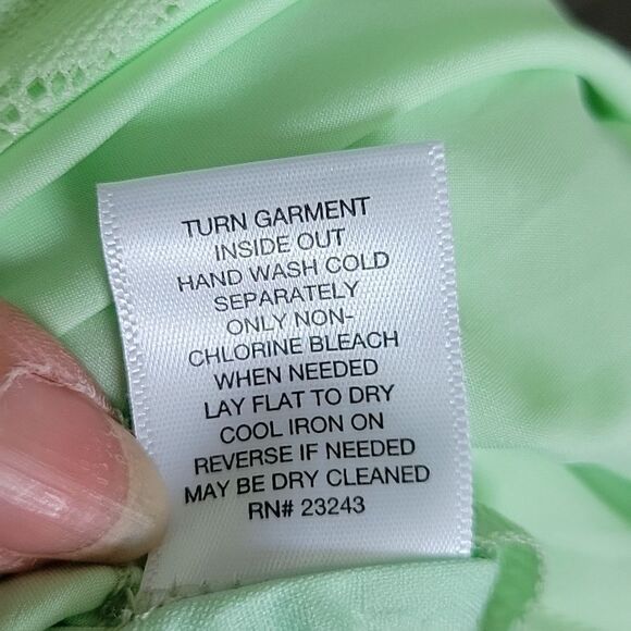 NWOT! NEW YORK & CO Vintage Retro Preppy Dress Lace Over Mint Green Midi 
SZ  10 - Picture 14 of 17